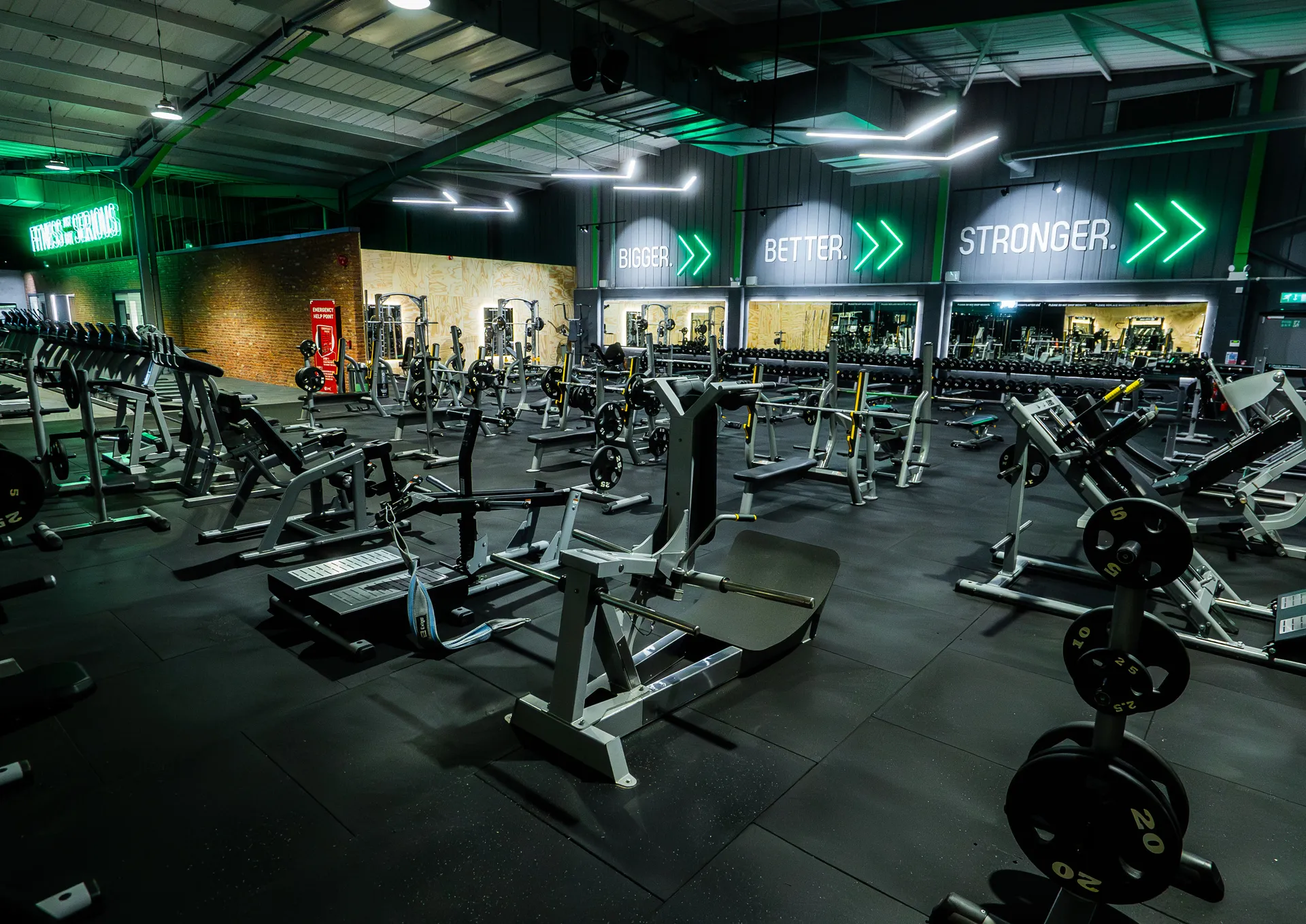 Inside JD Gym Barnsley — free weights area